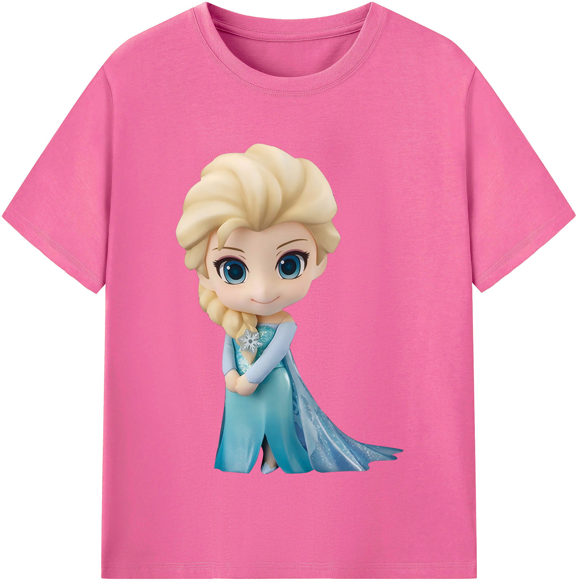 （画像用） アナと雪の女王 アンナ エルサ Frozen Anna Elsa レディースカジュアルプリントTシャツ（綿100％）